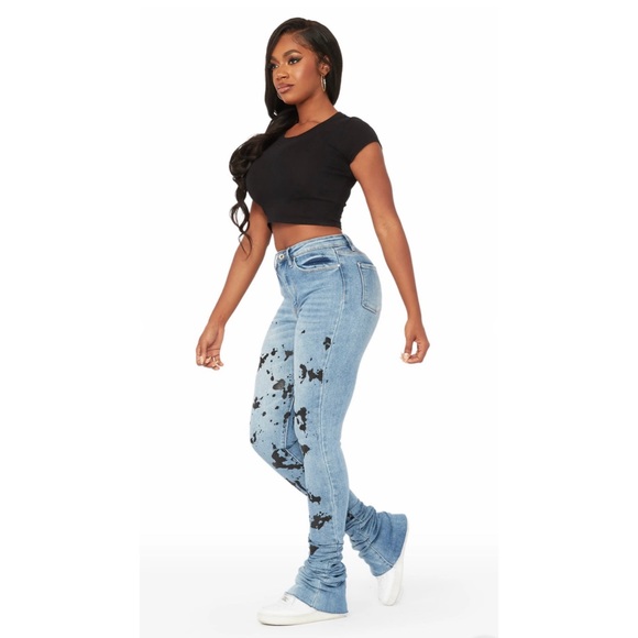 Promise Light Wash Super Stacked Jean - Picture 4 of 7